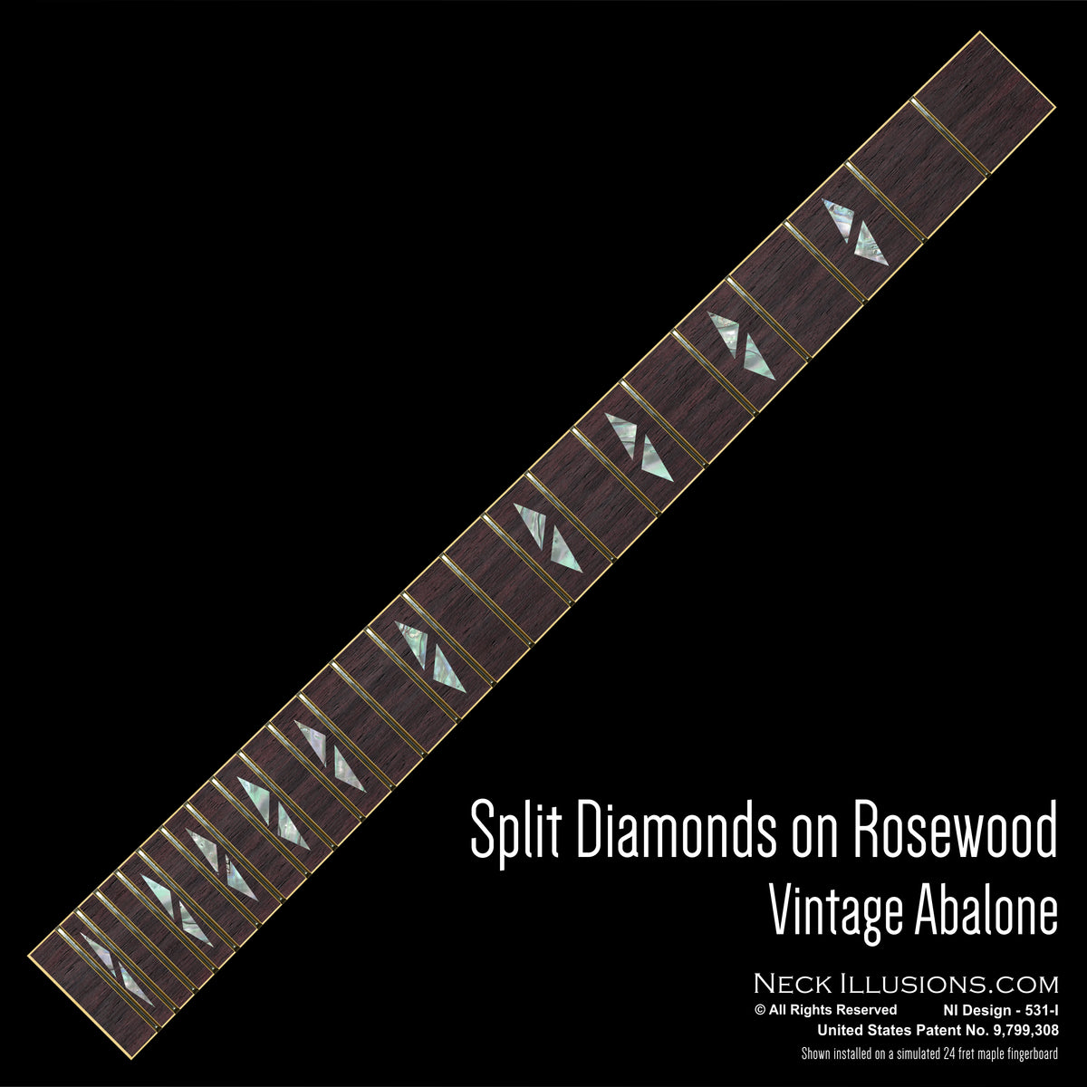 Split Diamonds on Rosewood
