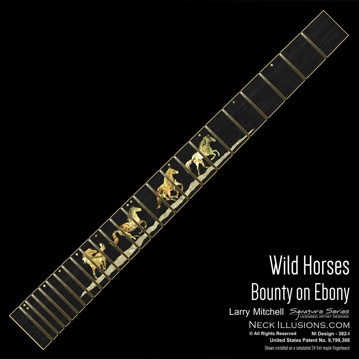 Larry Mitchell - Wild Horses on Ebony
