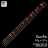 Classic Shark Fins on Ebony