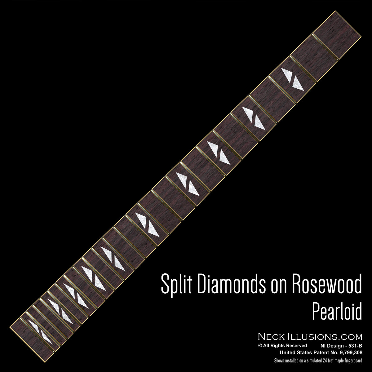 Split Diamonds on Rosewood