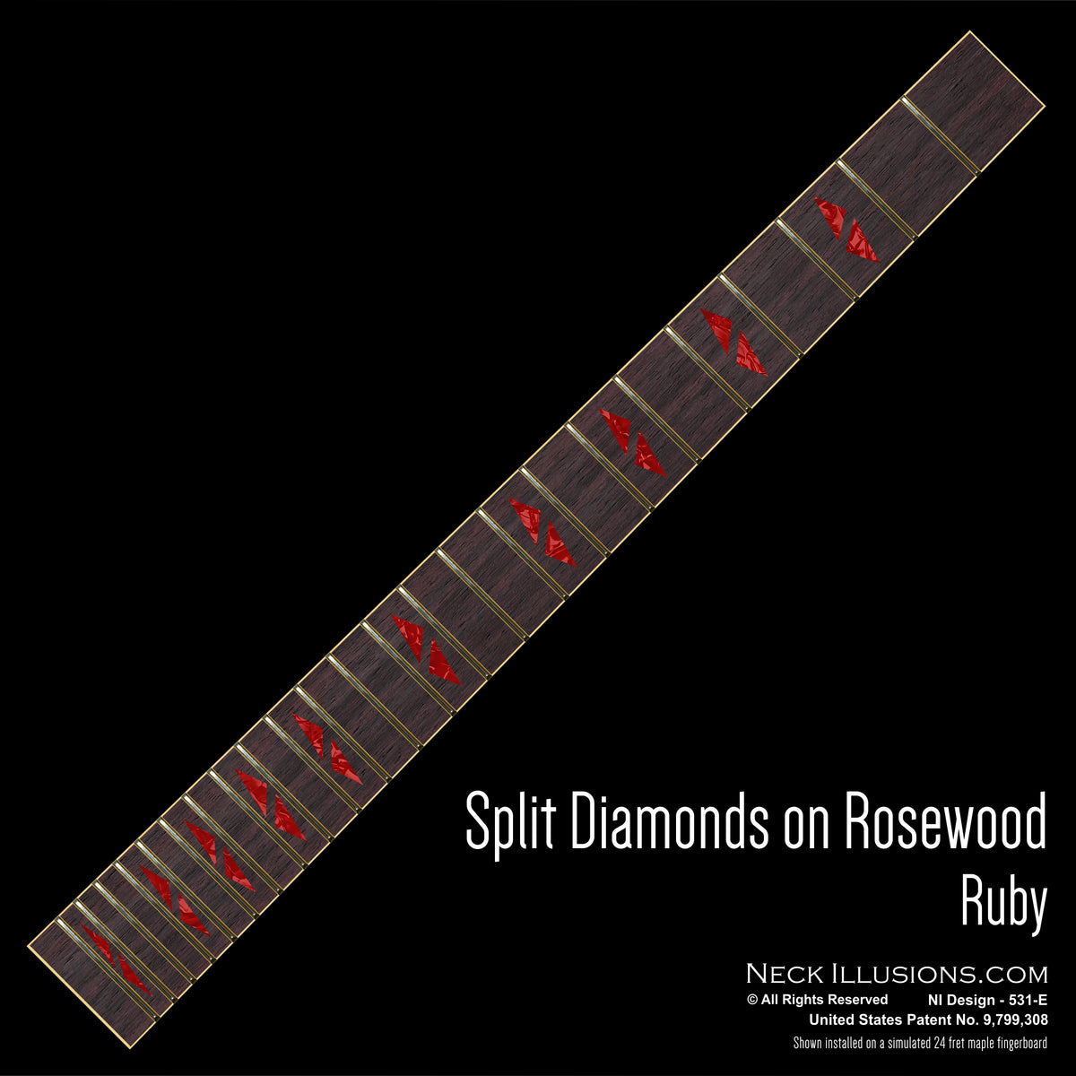 Split Diamonds on Rosewood