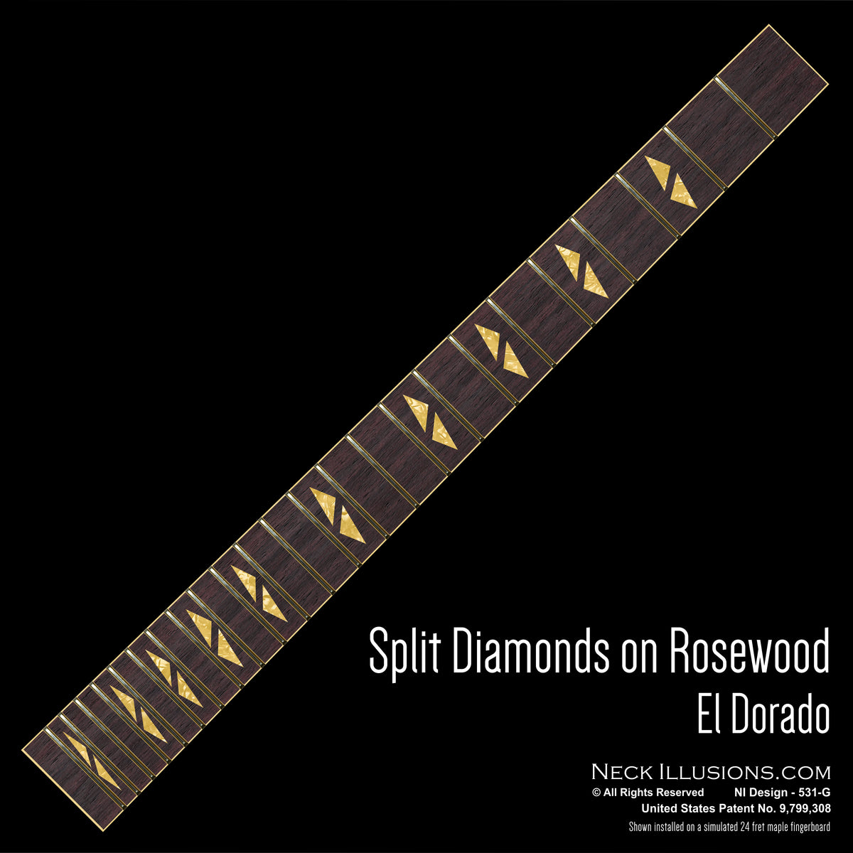 Split Diamonds on Rosewood