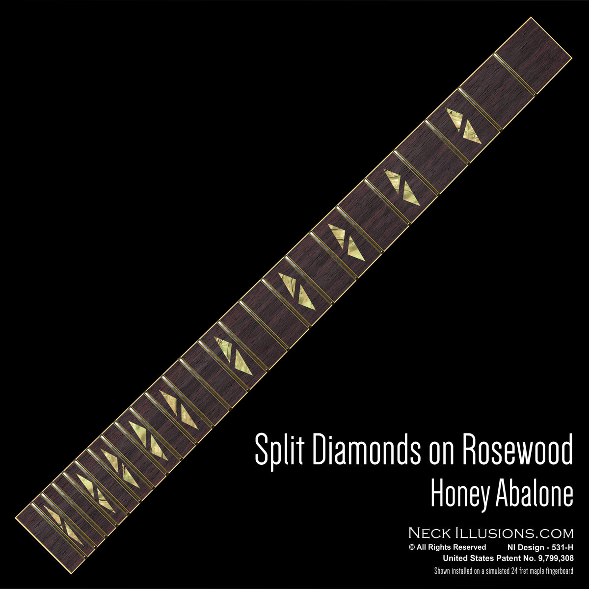 Split Diamonds on Rosewood