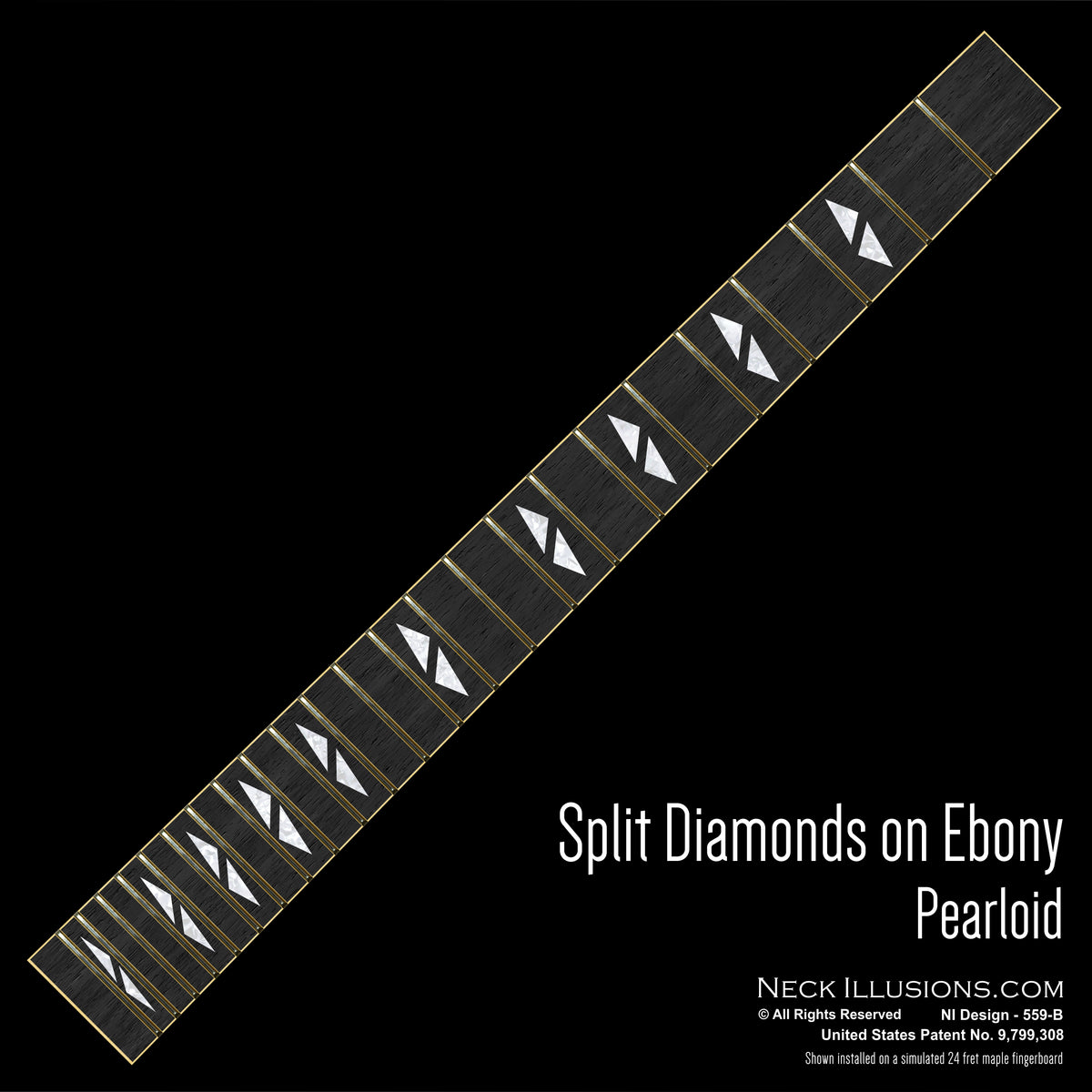 Split Diamonds on Ebony