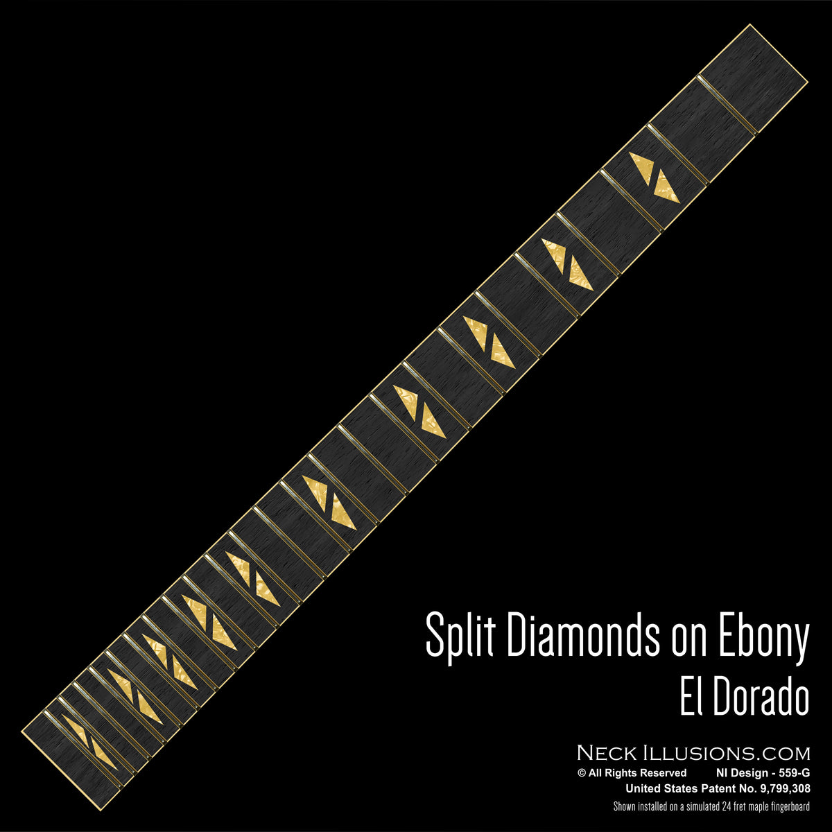 Split Diamonds on Ebony