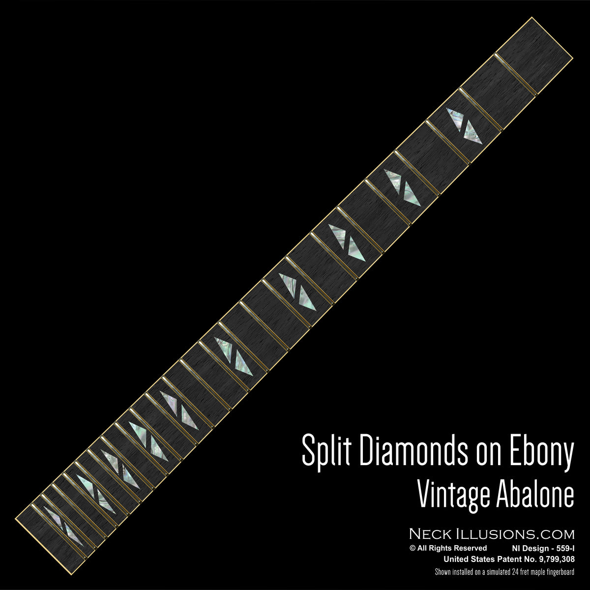 Split Diamonds on Ebony