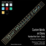 Custom Words on Ebony