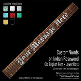 Custom Words on Indian Rosewood