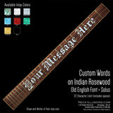Custom Words on Indian Rosewood