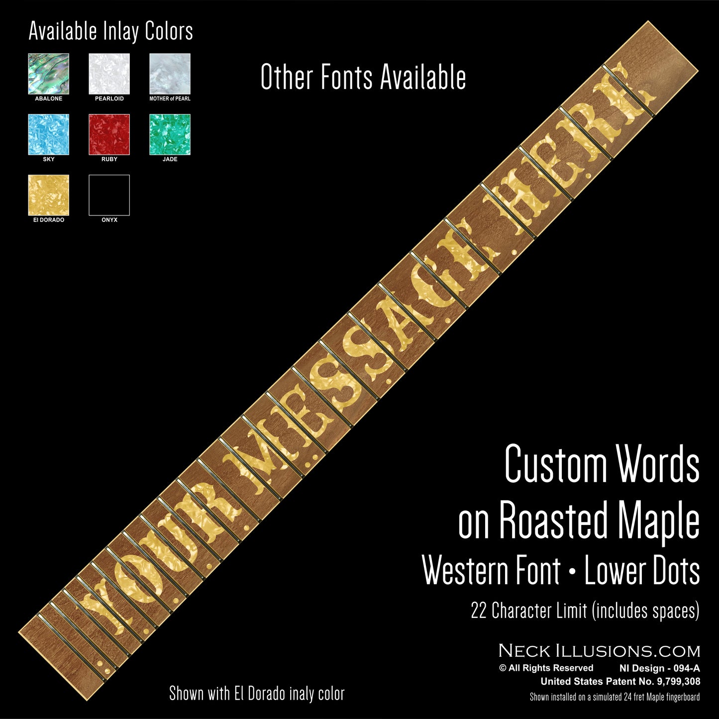 Custom Words on Roasted Maple