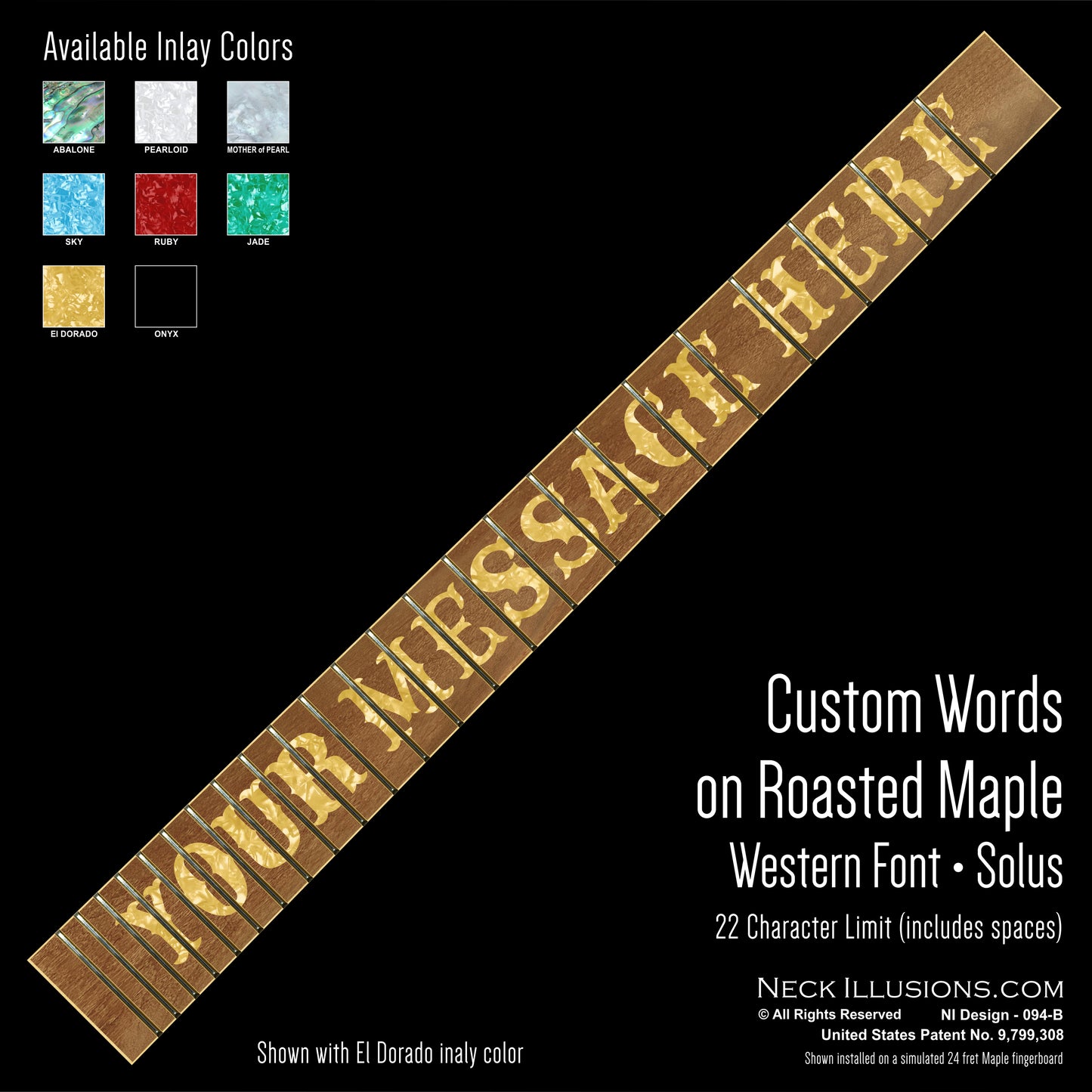 Custom Words on Roasted Maple