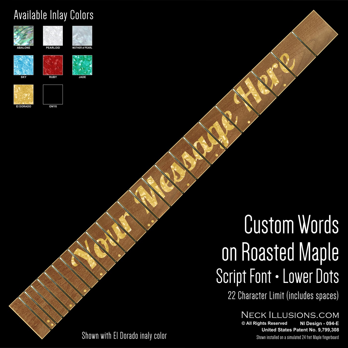Custom Words on Roasted Maple