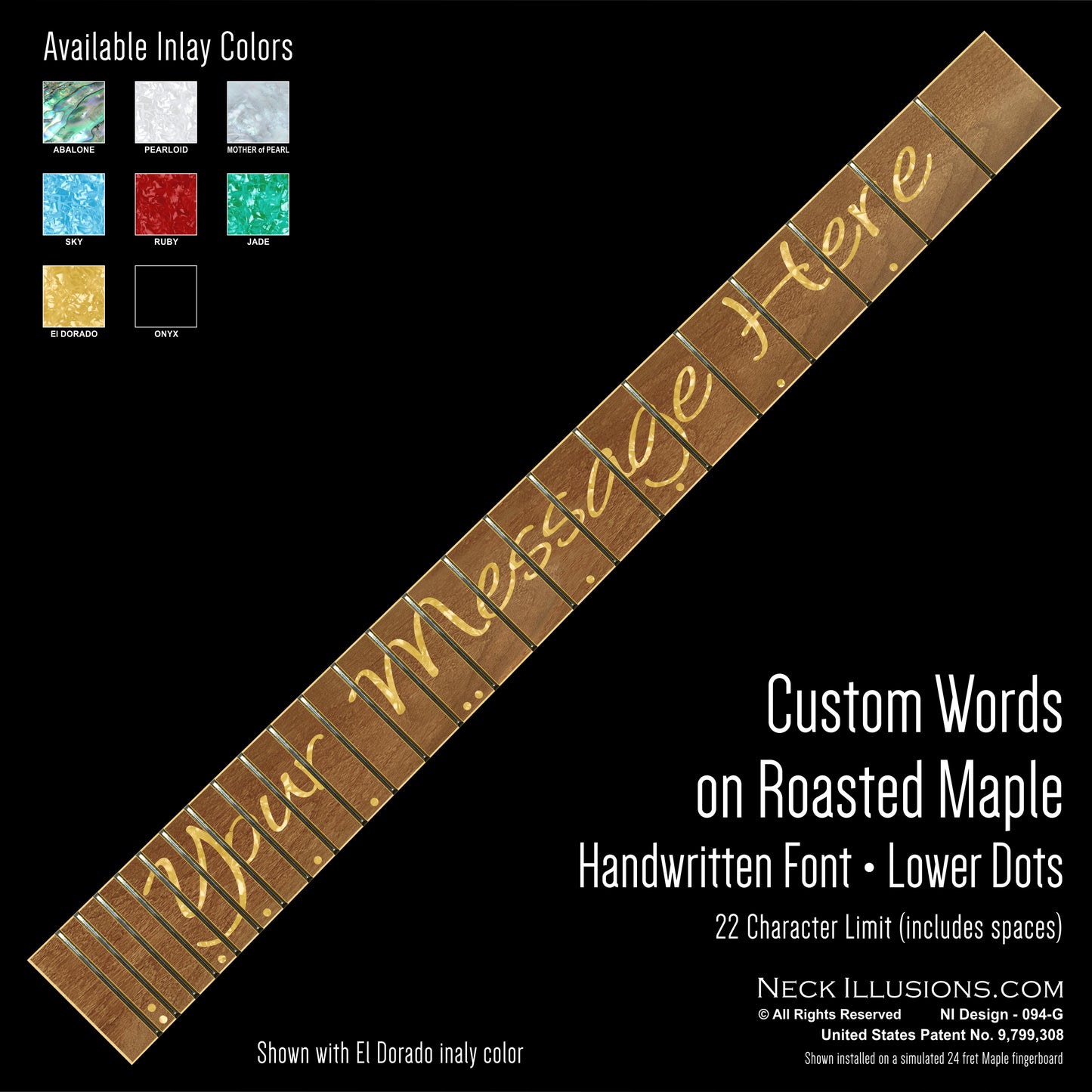 Custom Words on Roasted Maple