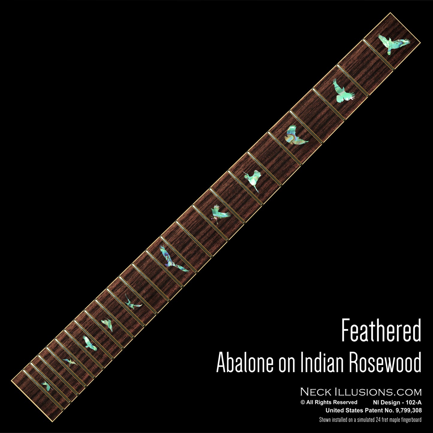 Feathered on Indian Rosewood