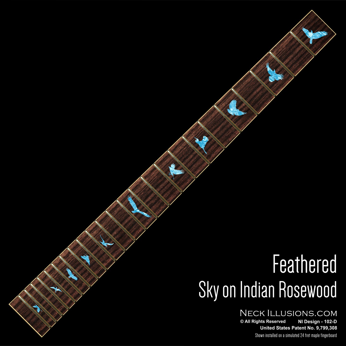 Feathered on Indian Rosewood