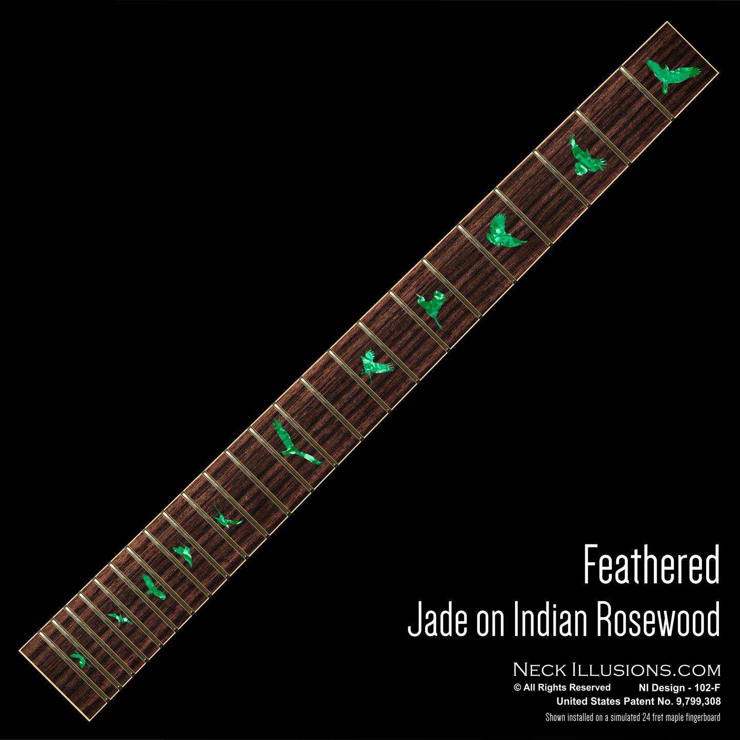 Feathered on Indian Rosewood