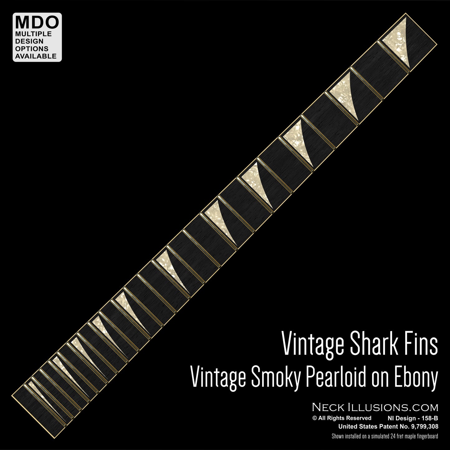 Vintage Shark Fins on Ebony