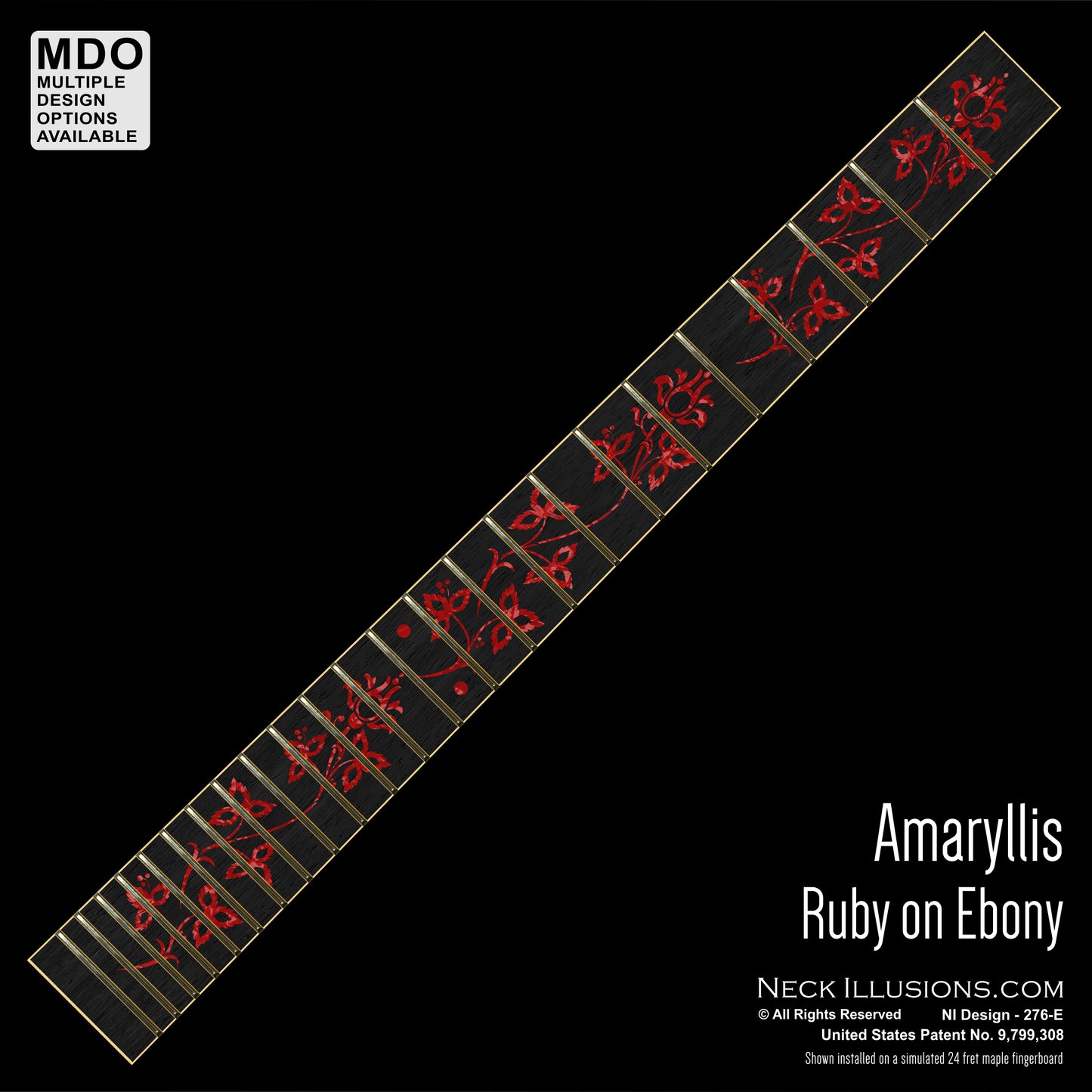 Amaryllis on Ebony