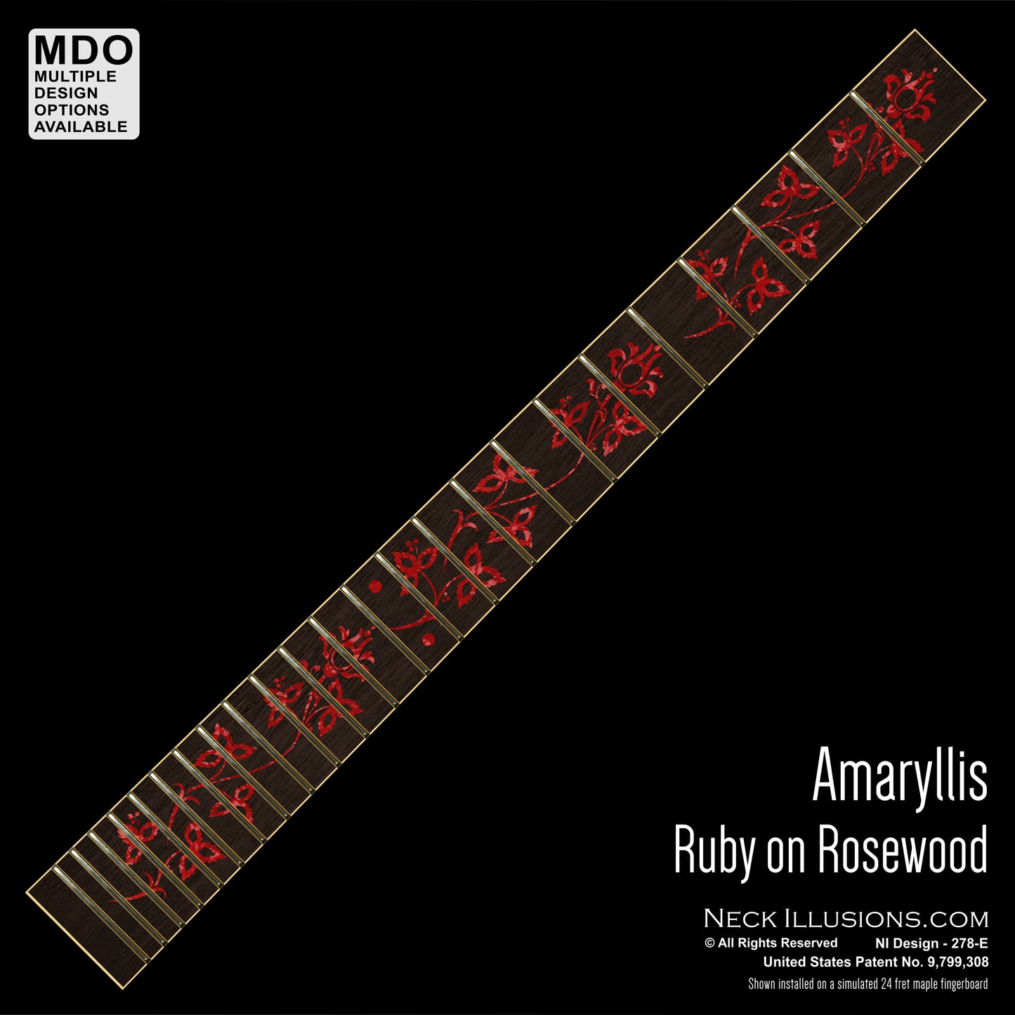 Amaryllis on Rosewood