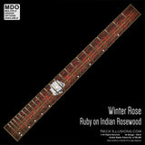 Winter Rose on Indian Rosewood