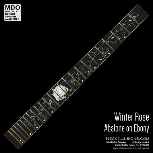 Winter Rose on Ebony