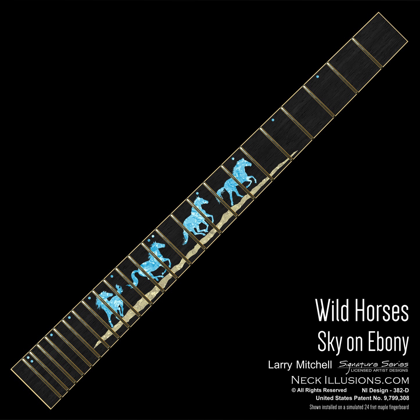 Larry Mitchell - Wild Horses on Ebony