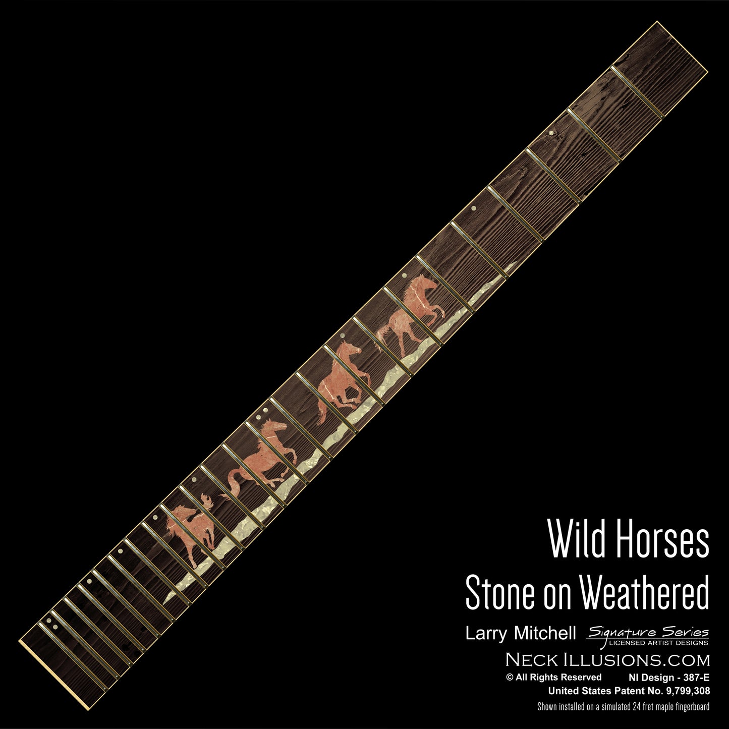 Larry Mitchell - Wild Horses on Weathered