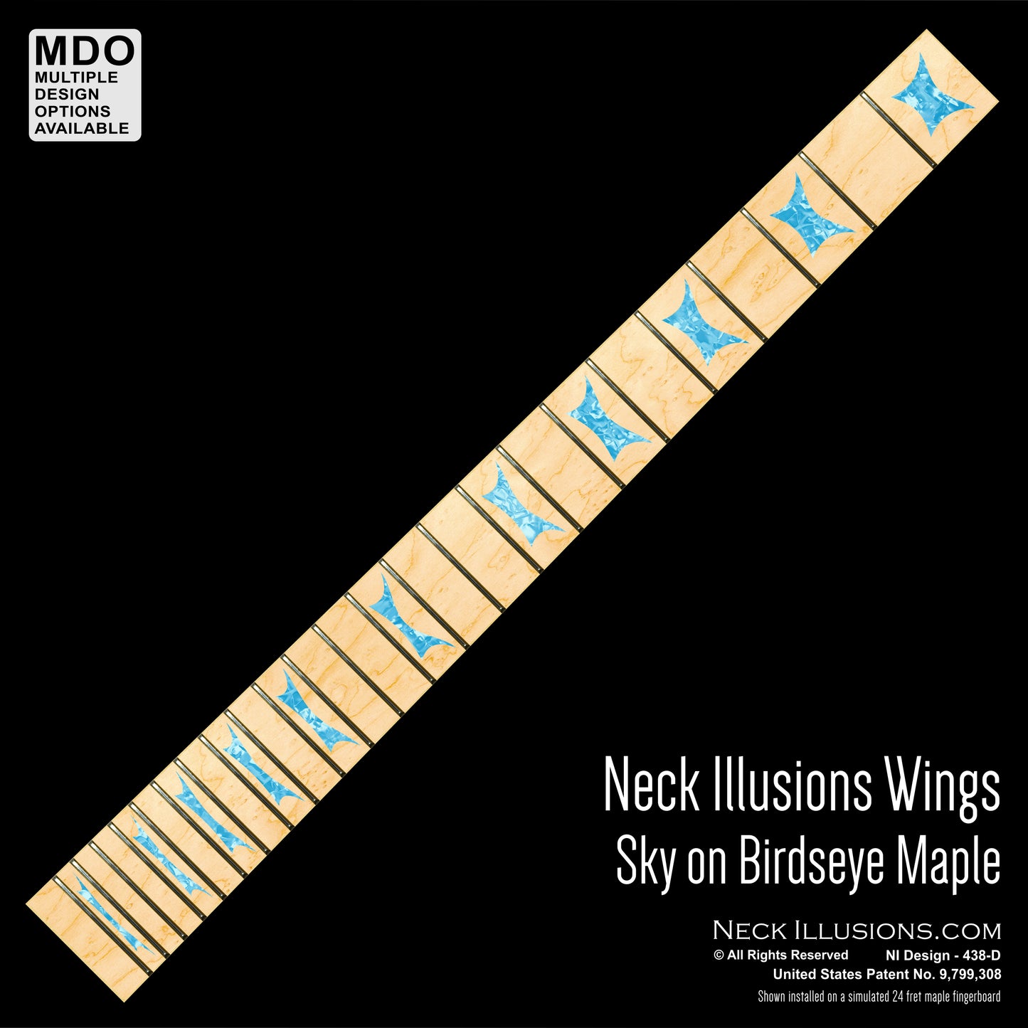 Neck Illusions Wings on Birdseye Maple