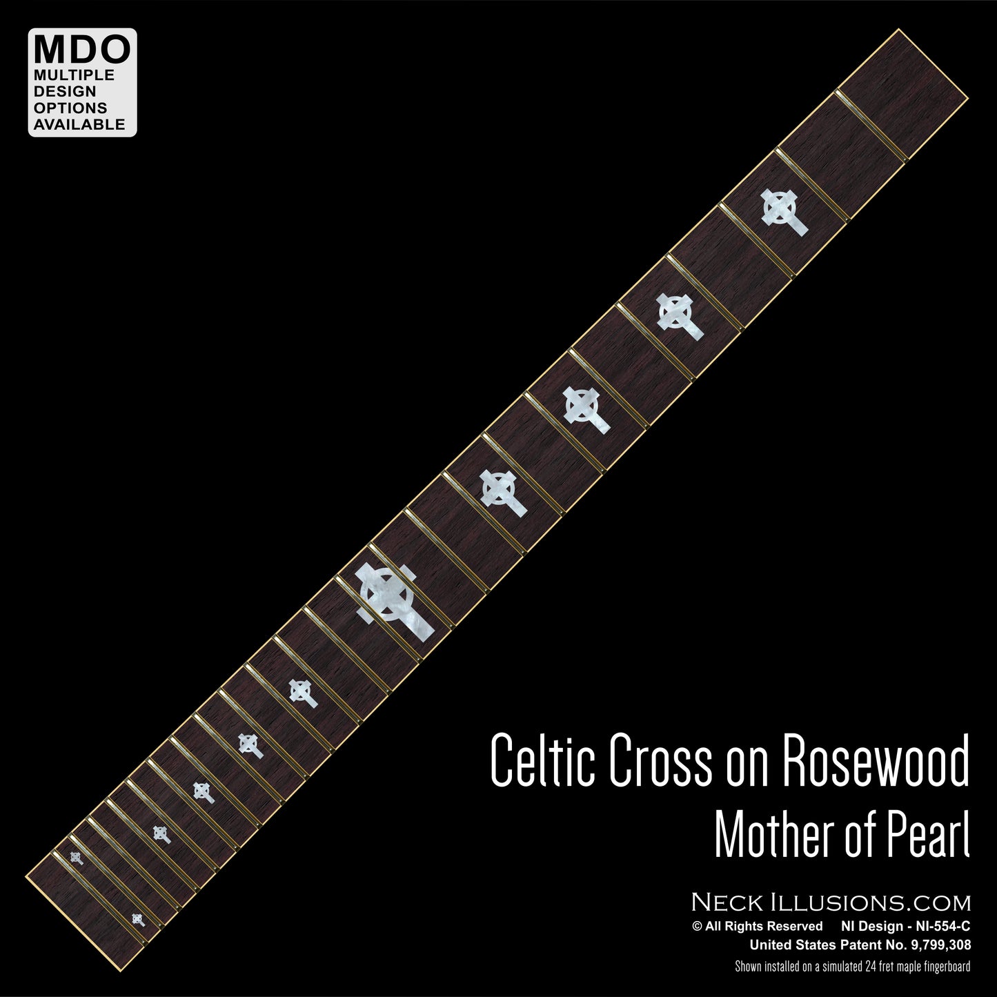Celtic Cross on Rosewood
