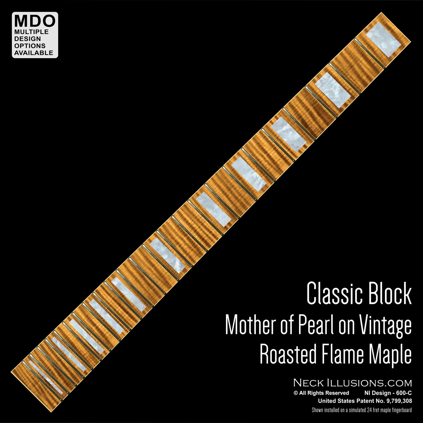 Classic Blocks on Roasted Vintage Flame Maple