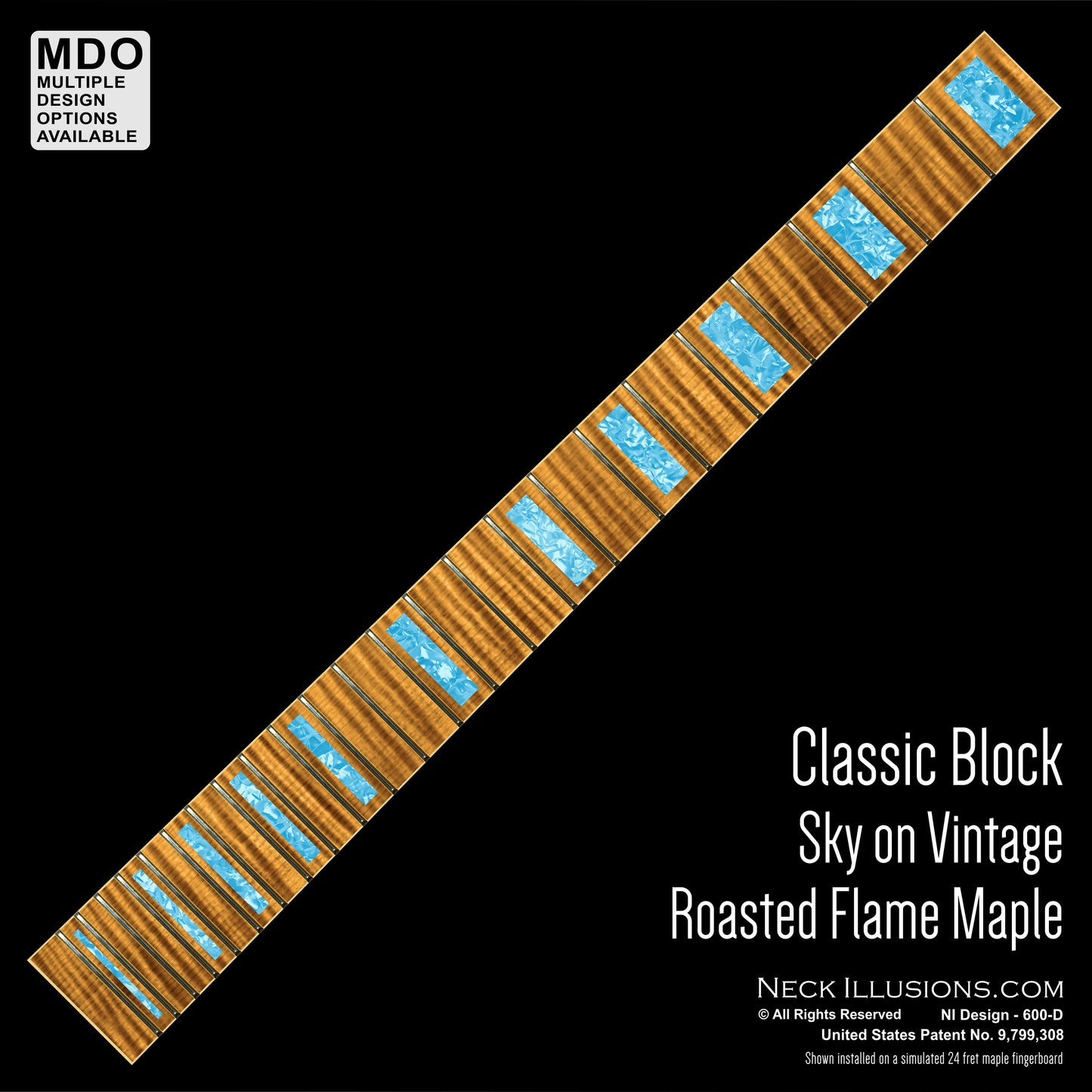 Classic Blocks on Roasted Vintage Flame Maple