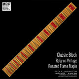 Classic Blocks on Roasted Vintage Flame Maple