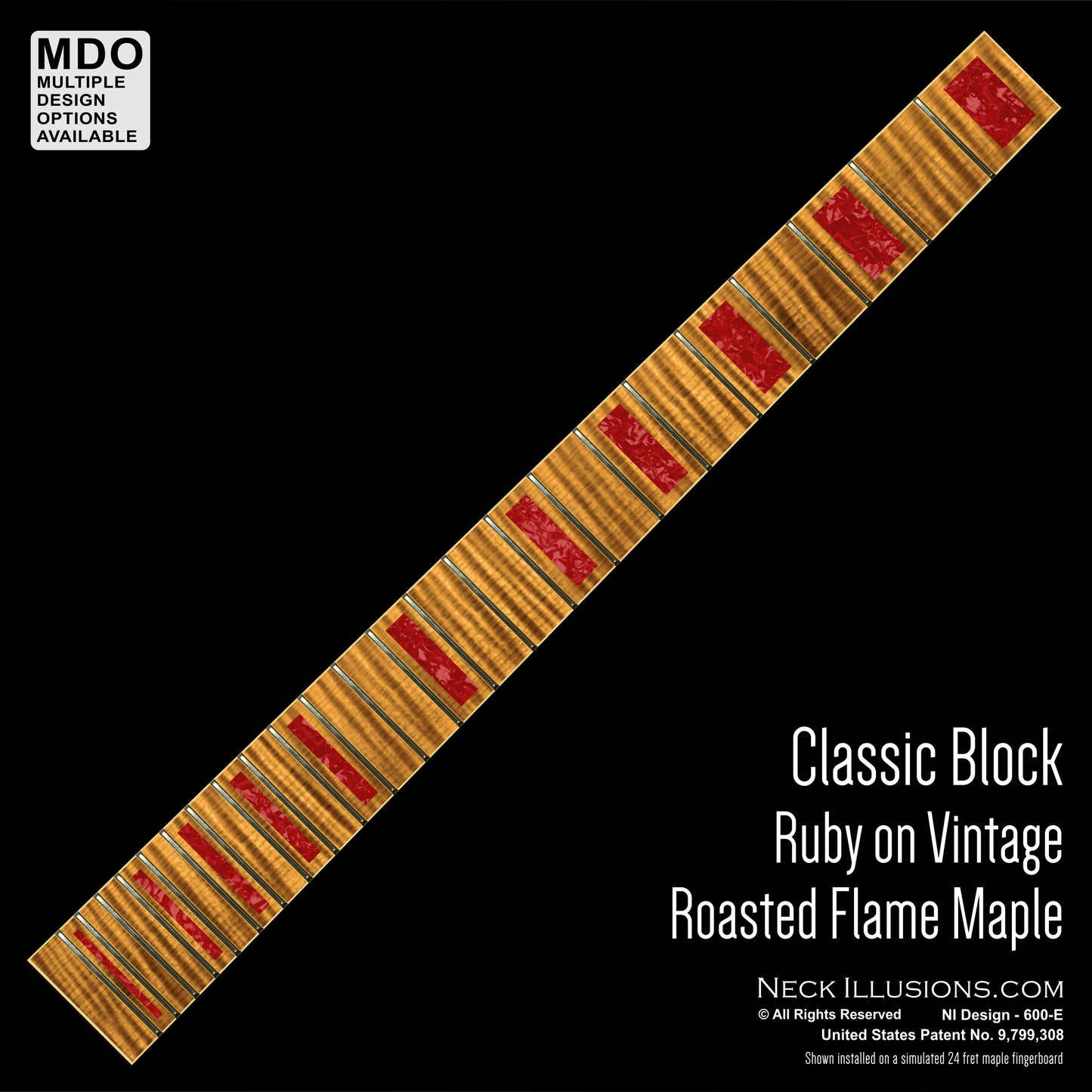Classic Blocks on Roasted Vintage Flame Maple