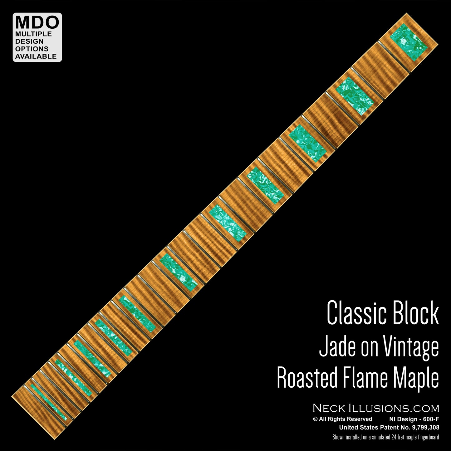 Classic Blocks on Roasted Vintage Flame Maple