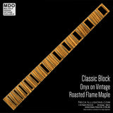 Classic Blocks on Roasted Vintage Flame Maple